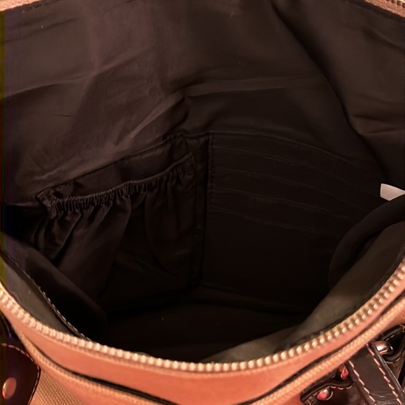 Canvas tan and leopard handbag. - Picture 6 of 7